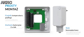 Tech Bezprzewodowy regulator. pokojowy dwustanowy T-3.2 do sterowania temperaturą